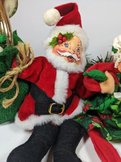 Santa & Mrs. Claus Hand Made Annalee Christmas Dolls