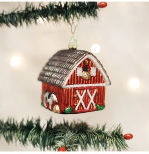 Barn Old World Christmas Ornament