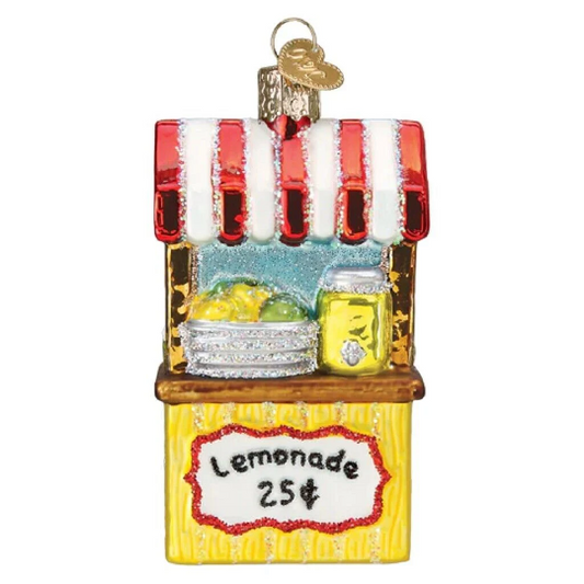 Old World Christmas Lemonade Stand Glass Ornament