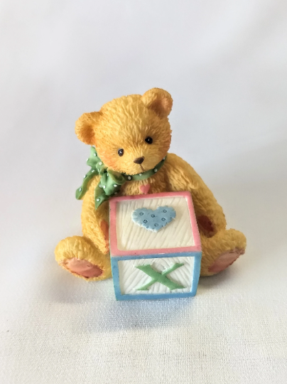 Vintage 1995 Cherished Teddies T is for Teddies Alphabet Bear Figurine