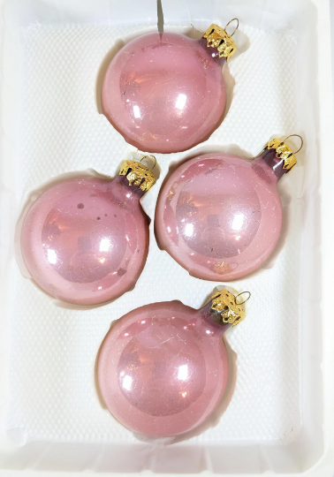 Vintage Pink Christmas Ornaments