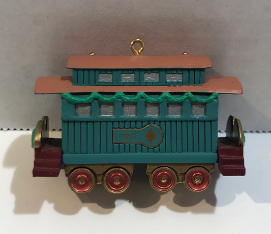 Vintage 1991 Hallmark Passenger Car Christmas Ornament