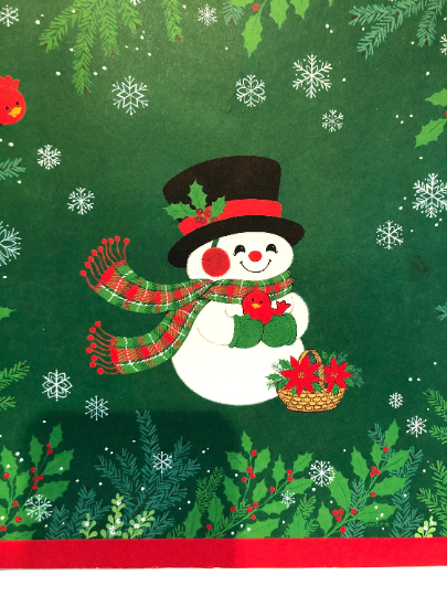 Vintage 1981 Hallmark Paper Snowman Christmas Placemats