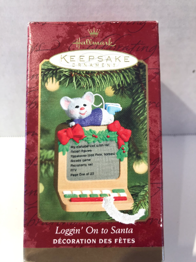 Loggin' On to Santa - Hallmark Keepsake Ornament 2000