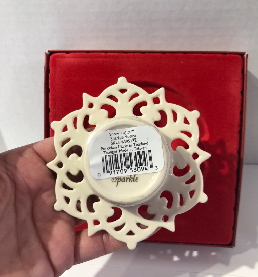 Lenox Snow Lights Tea Light Snowflake Votive Candle Holder