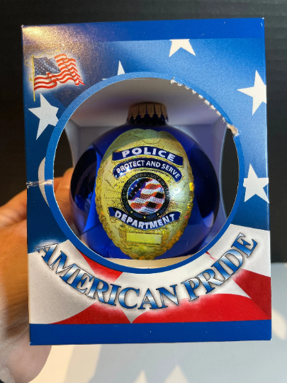 Police Badge Christmas Ornament