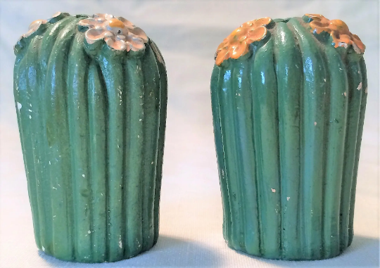 Vintage Cactus Salt and Pepper Shakers