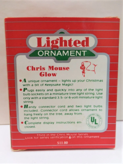 Chris Mouse Glow - Hallmark Keepsake Ornament 1987