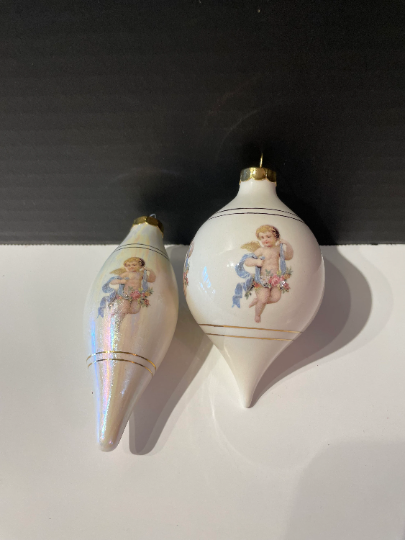 Vintage Bone China Angel Cherub Ornaments