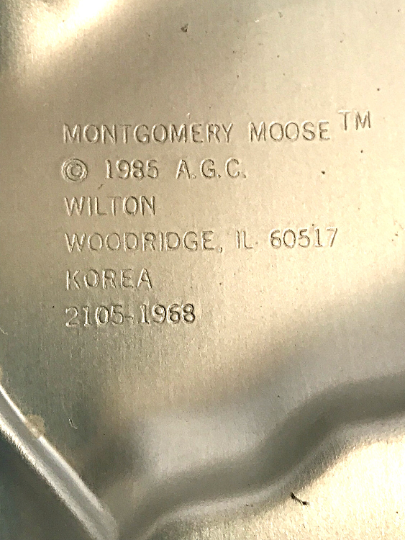 Wilton Cake Pan 1985 Montgomery Moose (2105-1968)