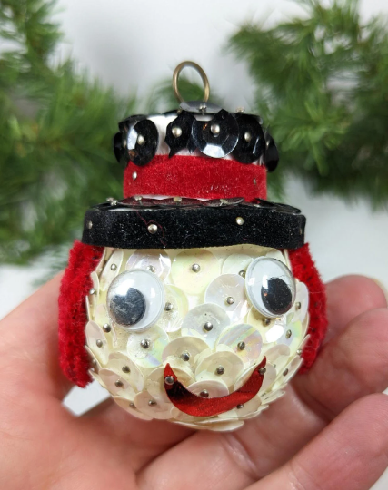 Vintage Beaded Pushpin Christmas Ornaments