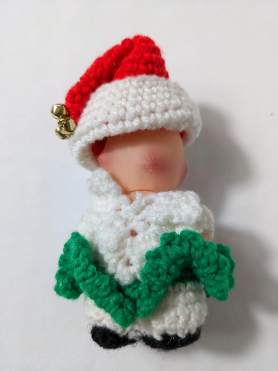 Vintage Crocheted Christmas Kewpie Doll