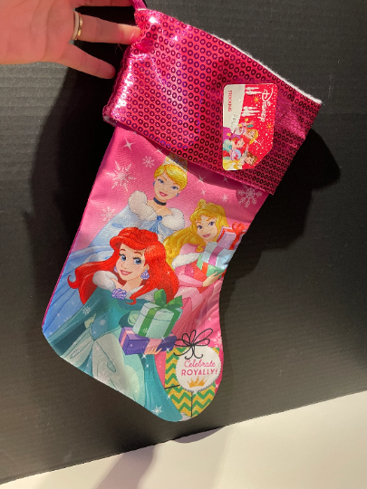 Vintage Disney Princess Pink Christmas Stocking