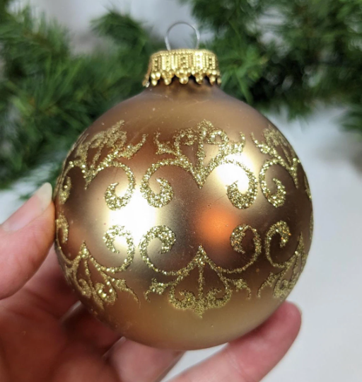 Pastels and Gold Victorian Christmas Ornaments