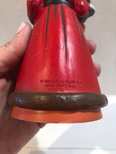 Vintage Father Christmas Winter Village Snow Globe