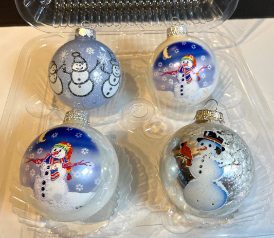 Vintage Snowman Christmas Ornaments