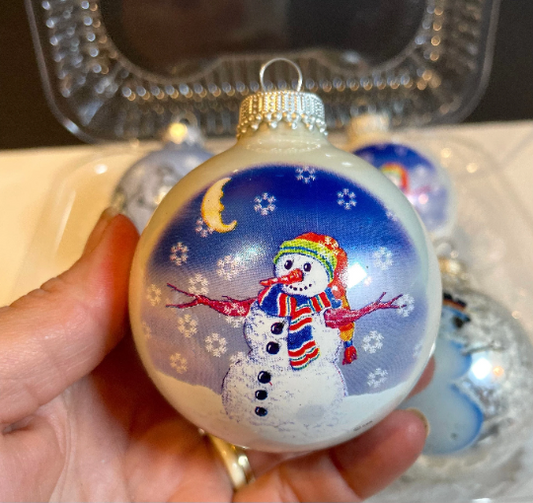 Vintage Snowman Christmas Ornaments