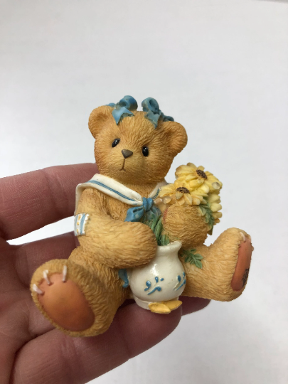 Vintage 1996 Cherished Teddies Brown Eyed Susan Love Stems from Our Friendship