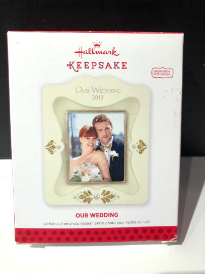 Our Wedding Frame 2013 Hallmark Christmas Ornament