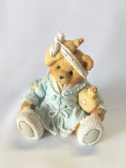 Vintage 1994 Cherished Teddies by Enesco Kiss The Hurt and Make it Well Bear Figurine