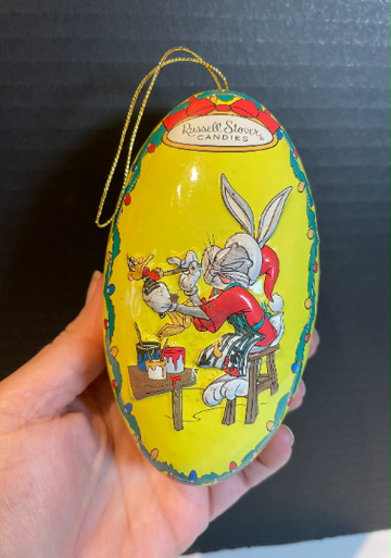Vintage Bugs Bunny Candy Tin Christmas Ornament
