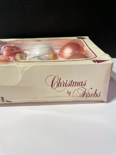 Vintage Krebs Coral Christmas Ornaments