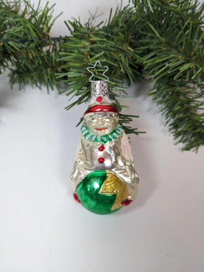 Inge Glas Clown Retired Old World Christmas Ornament