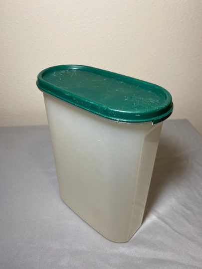 Vintage Tupperware 2.3L Pitcher Container with Emerald Green Lid