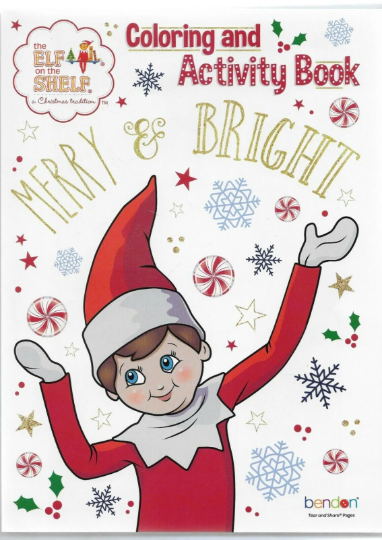 Elf Christmas Coloring and Activity Book