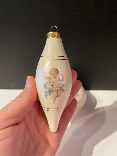 Vintage Bone China Angel Cherub Ornaments