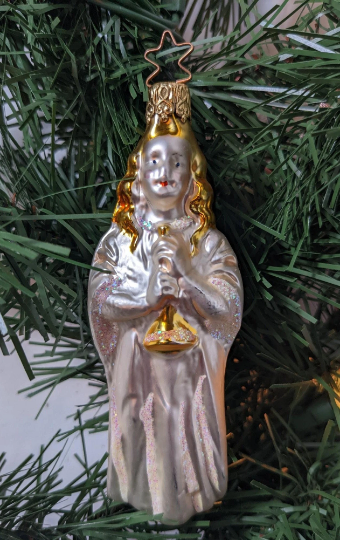 Angel with Trumpet Retired Old World Christmas Inge Glas Ornament