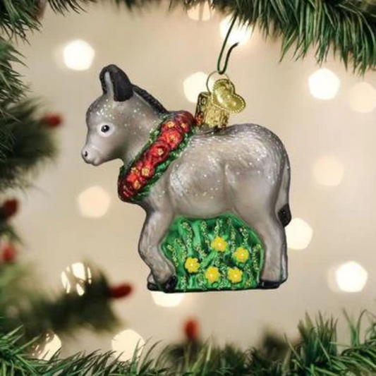 Donkita Miniature Donkey Old World Christmas Ornament