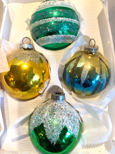 Vintage Shiny Brite Christmas Ornaments