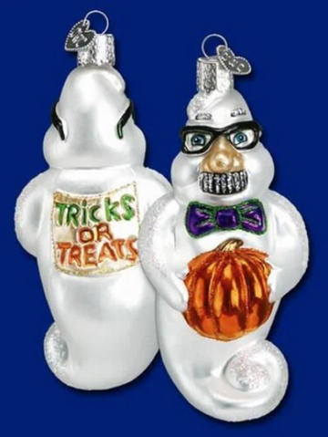 Grouchy Ghost Old World Christmas Glass Ornament