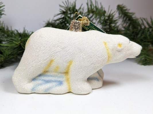 Glistening Polar Bear Retired Old World Christmas Ornament