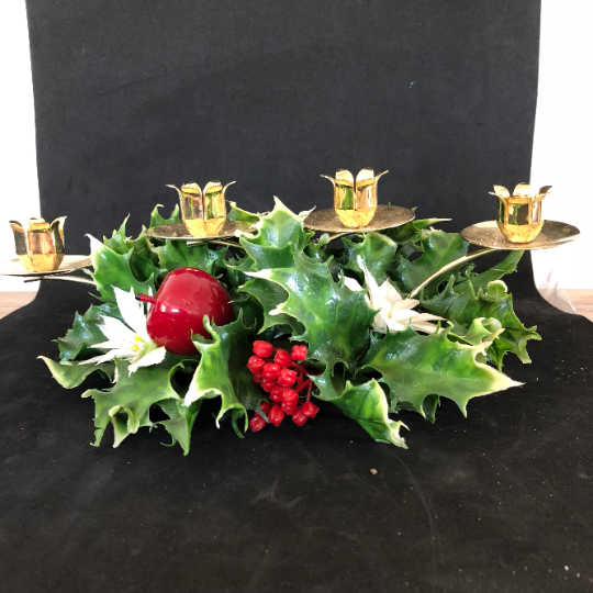 Vintage Candelabra Christmas Centerpiece