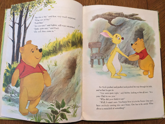 Vintage Walt Disney's A Tight Squeeze Winnie the Pooh Hardcover Storybook