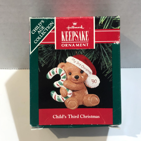 Vintage 1990 Hallmark My Third Christmas Ornament