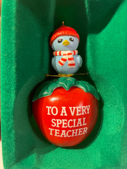 Vintage Russ Very Special Teacher Christmas Ornament