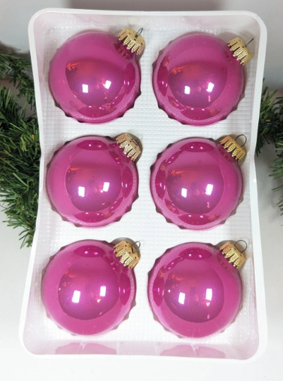 Hot Pink Christmas Krebs Ornaments