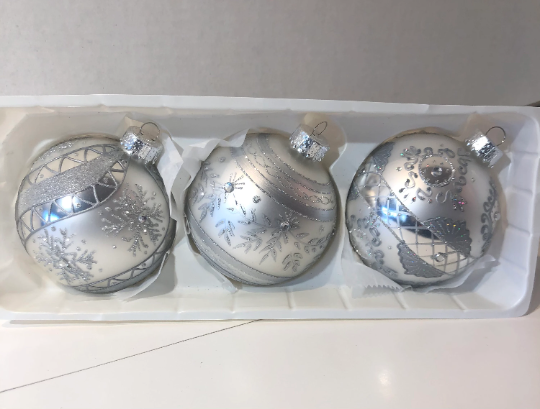 Silver Christmas Ornaments
