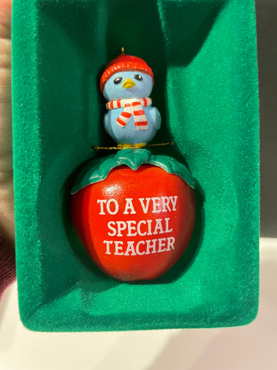 Vintage Russ Very Special Teacher Christmas Ornament