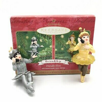 Friendly Elves Ornament - Hallmark Keepsake Ornament 2001