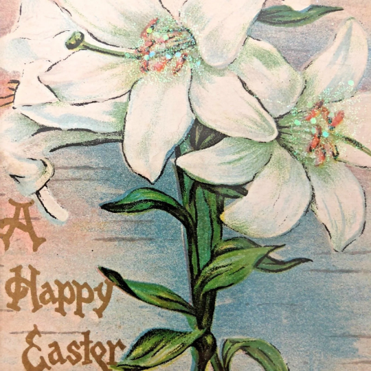 Vintage Framed 1907 Easter Card