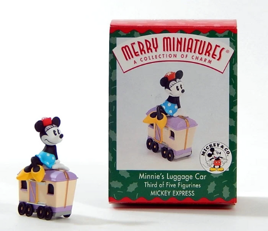 Minnie's Luggage Car - Merry Miniatures - Hallmark Keepsake 1998