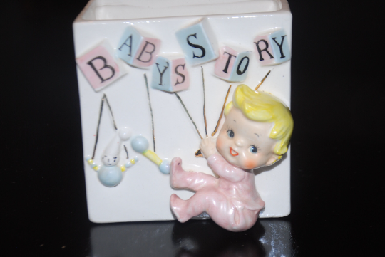 Vintage Baby Story Planter