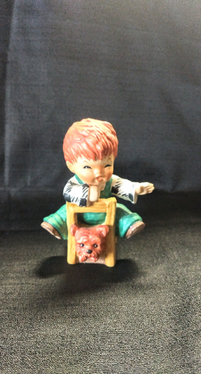 Vintage 1958 Goebel Boy and Dog Figurine