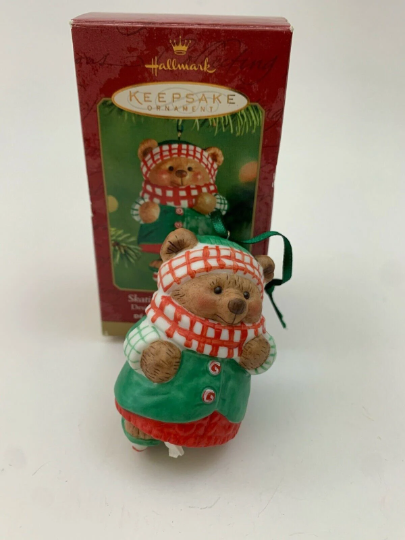 Skating Sugar Bear Bell - Hallmark Keepsake Ornament 2001