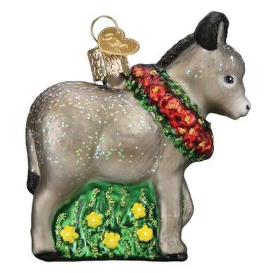 Donkita Miniature Donkey Old World Christmas Ornament