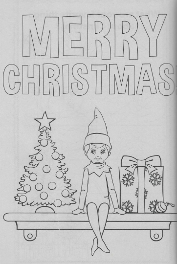 Elf Christmas Coloring and Activity Book